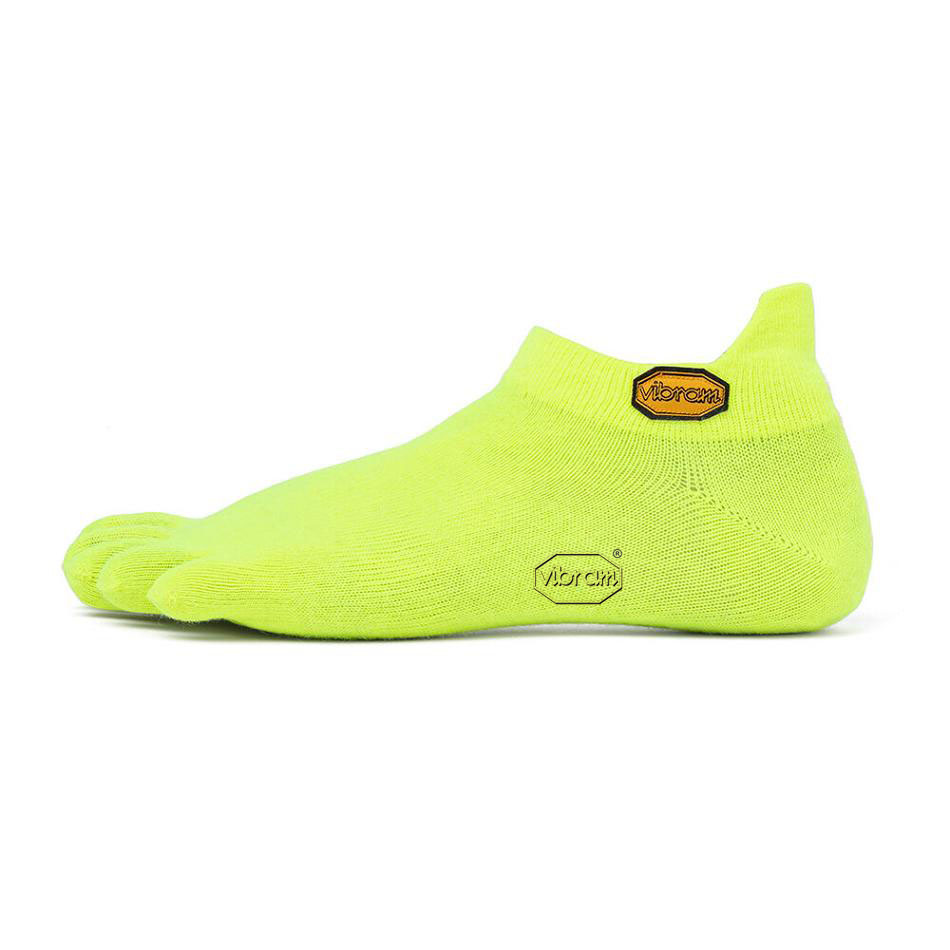 Men\'s Vibram 5TOE No Show Socks Yellow | CA_C86