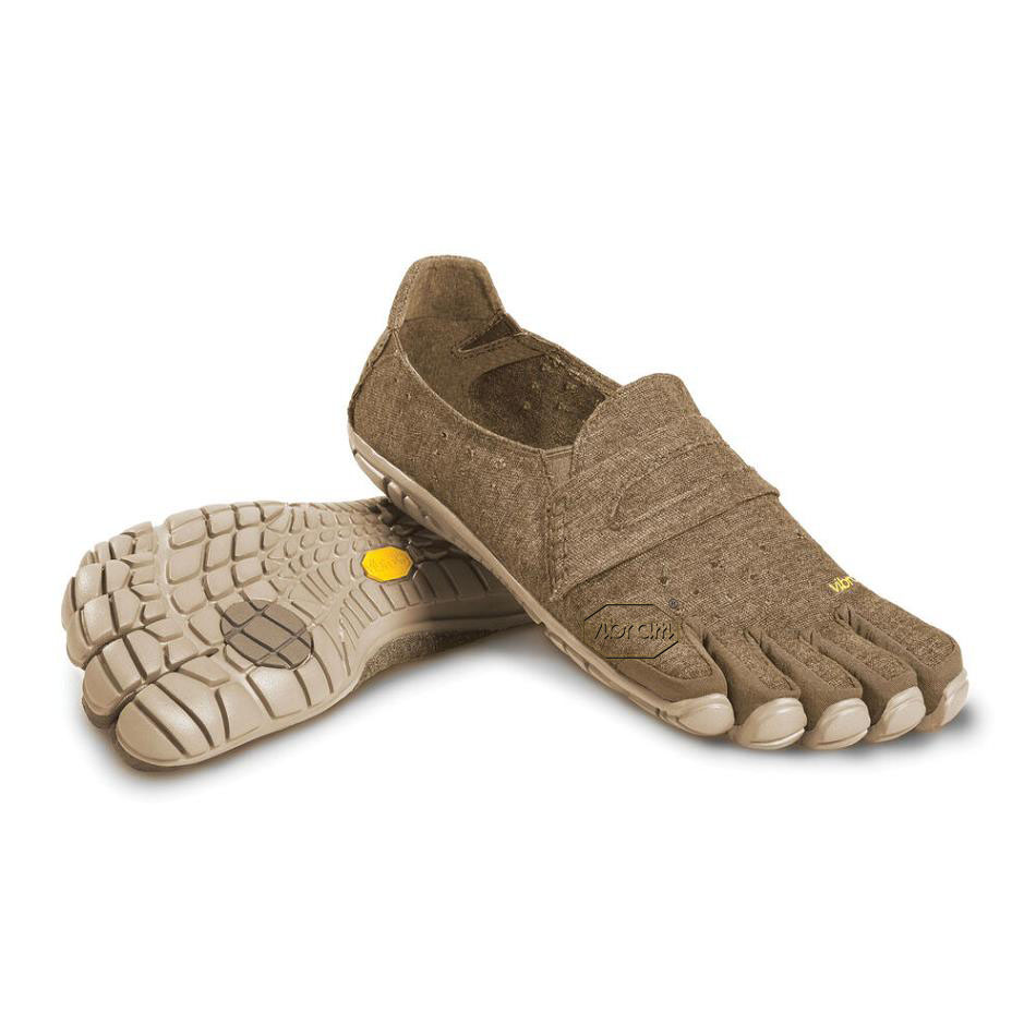 Men\'s Vibram CVT-Hemp Casual Shoes Khaki | CA_Z36