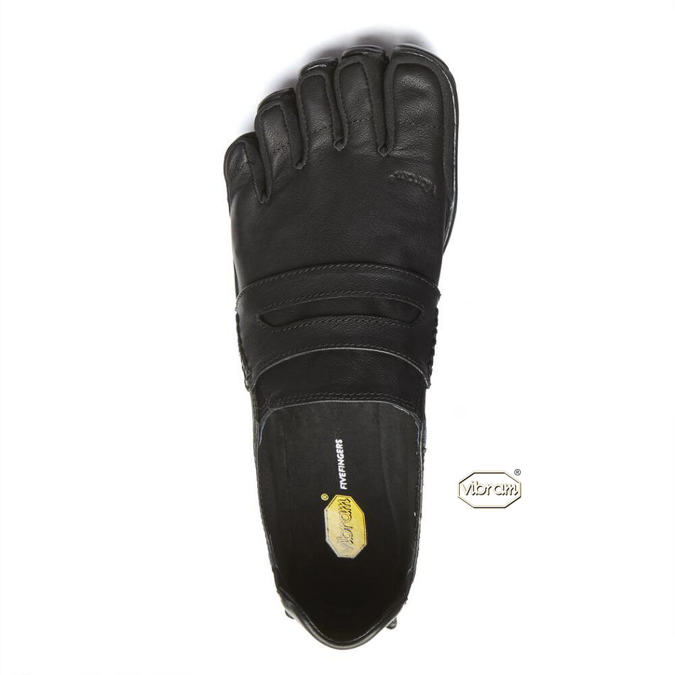 Men's Vibram CVT-Leather Casual Shoes Black | CA_G79