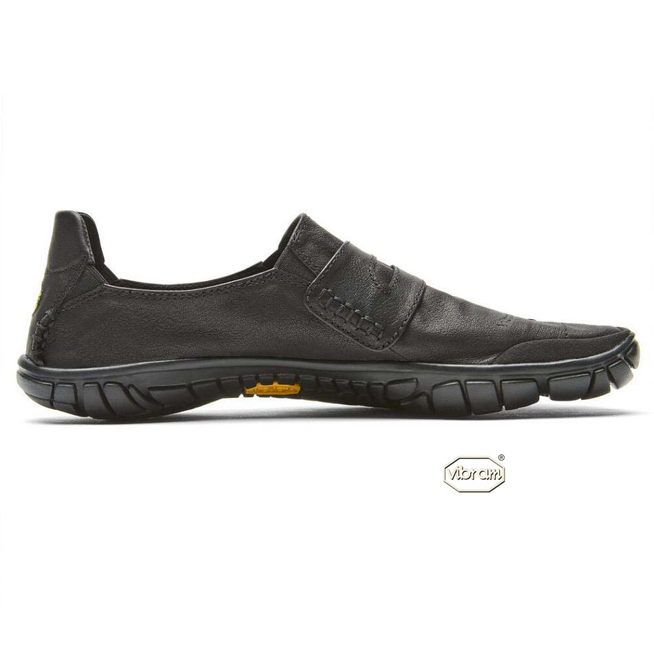 Men's Vibram CVT-Leather Casual Shoes Black | CA_G79