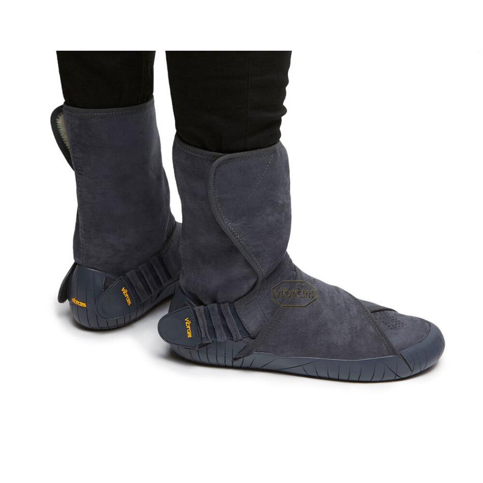 Men's Vibram Furoshiki Eastern Traveler Mid Boots Grey | CA_P08