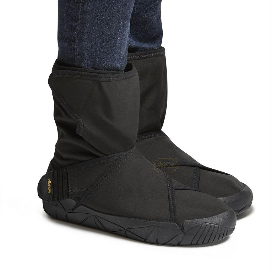 Men's Vibram Furoshiki Oslo WP Arctic Grip Boots Black | CA_D05