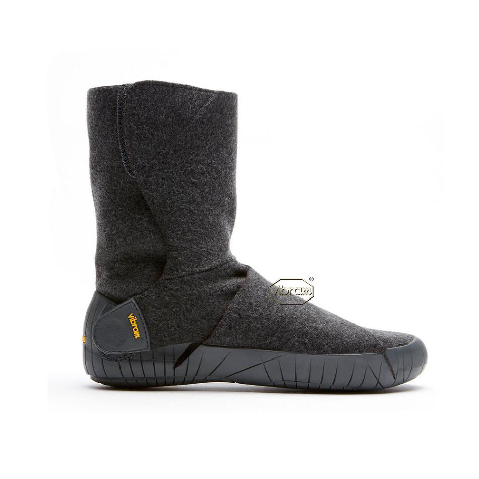 Men's Vibram Furoshiki Russian Felt Mid Boots Grey | CA_F78