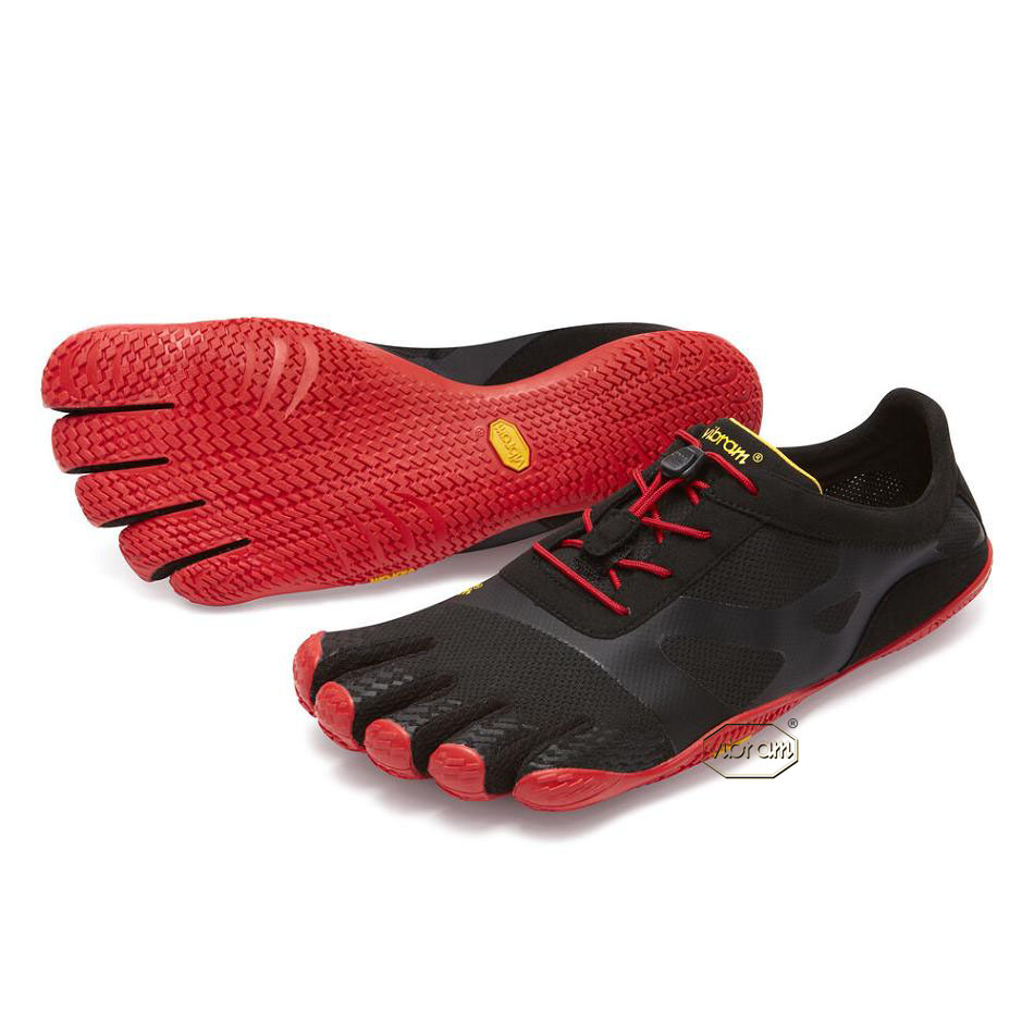 Men\'s Vibram KSO EVO Training Shoes Black / Red | CA_T02