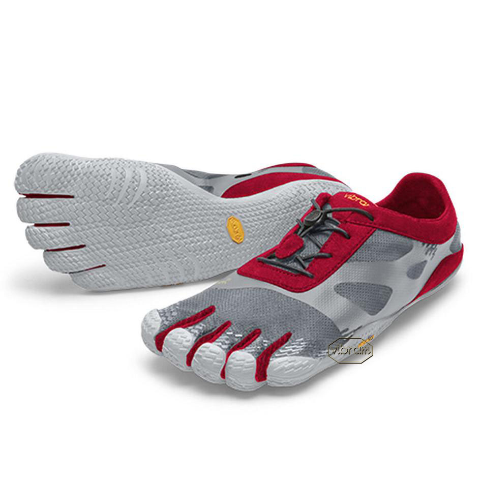 Men\'s Vibram KSO EVO Training Shoes Grey / Red | CA_T74