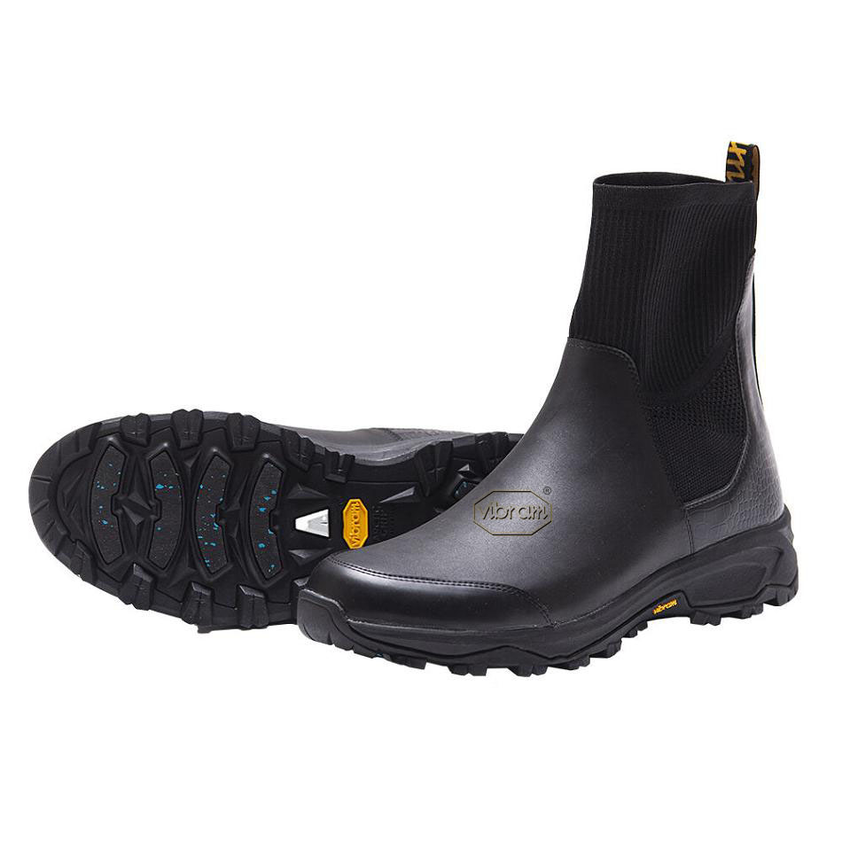 Men's Vibram Luxury Rubber Boots Black | CA_F09