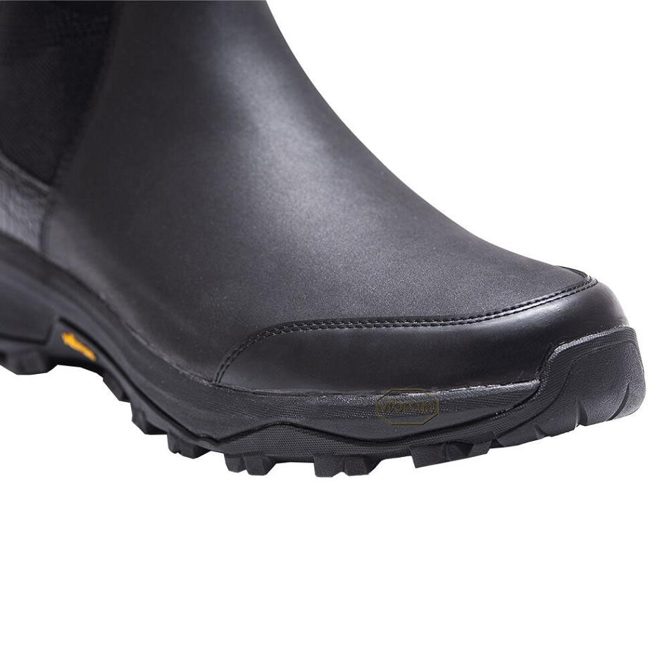 Men's Vibram Luxury Rubber Boots Black | CA_F09