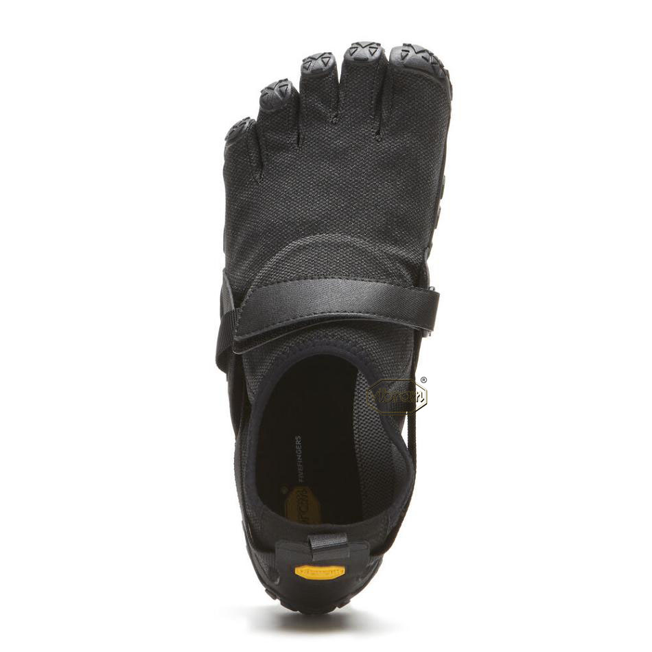 Men's Vibram Spyridon EVO Hiking Shoes Black | CA_C68