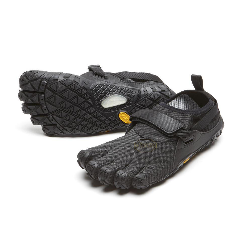 Men\'s Vibram Spyridon EVO Hiking Shoes Black | CA_C68