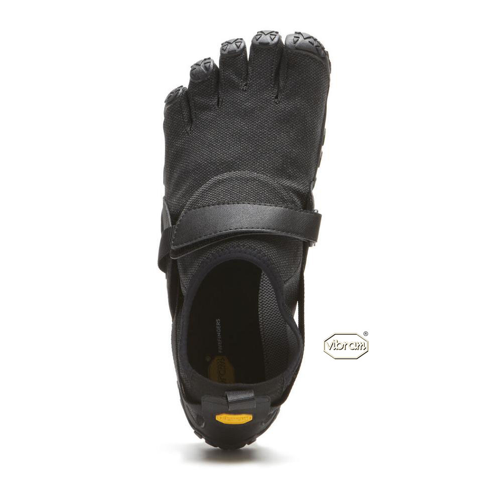 Men's Vibram Spyridon EVO Trail Running Shoes Black | CA_U07