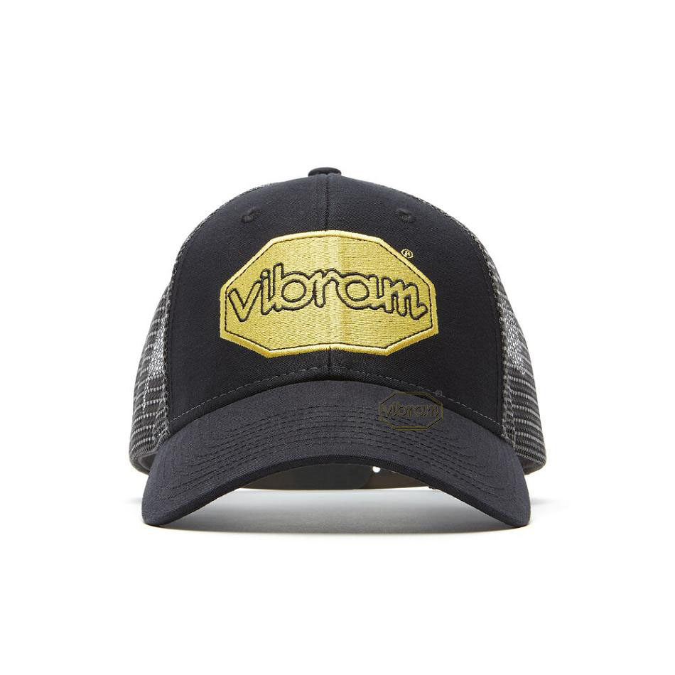 Men's Vibram Trucker Two-Tone Hats Black | CA_Z42