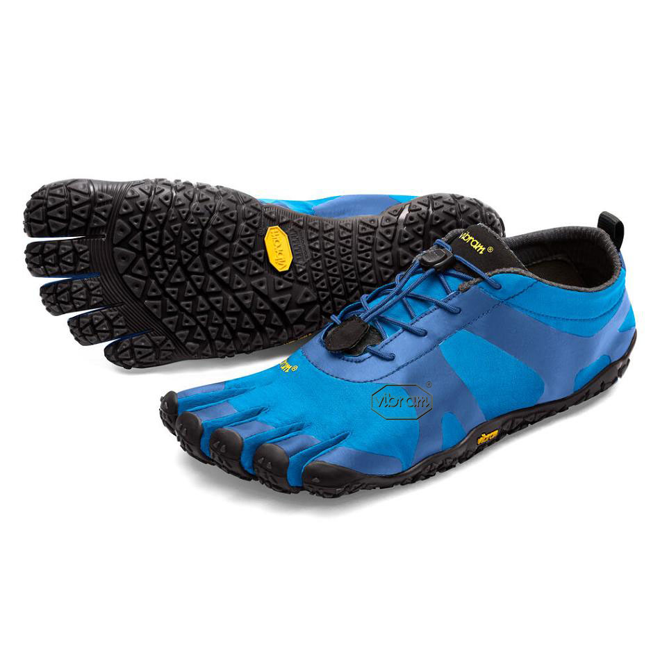 Men\'s Vibram V-Alpha Hiking Shoes Blue / Black | CA_F84