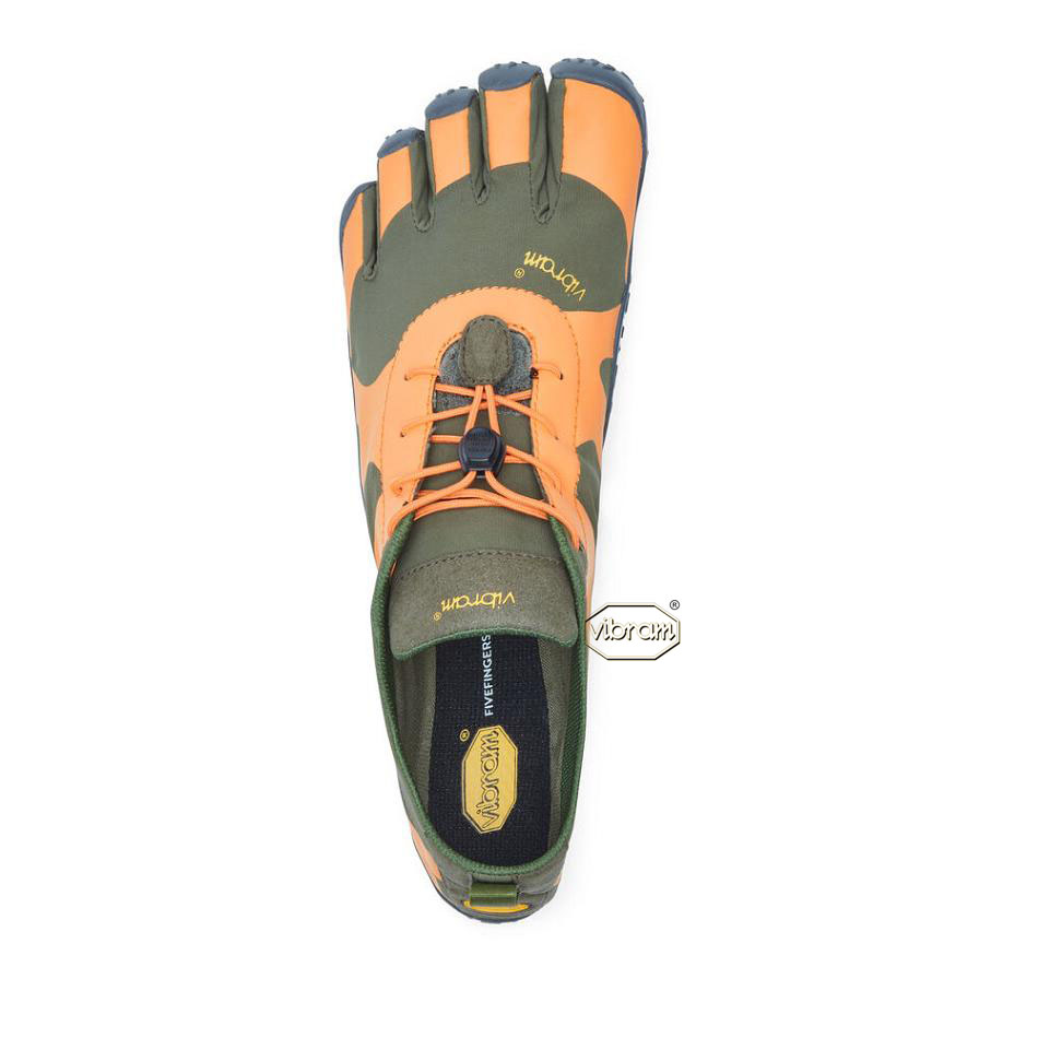 Men's Vibram V-Alpha Hiking Shoes Orange / Grey | CA_B88