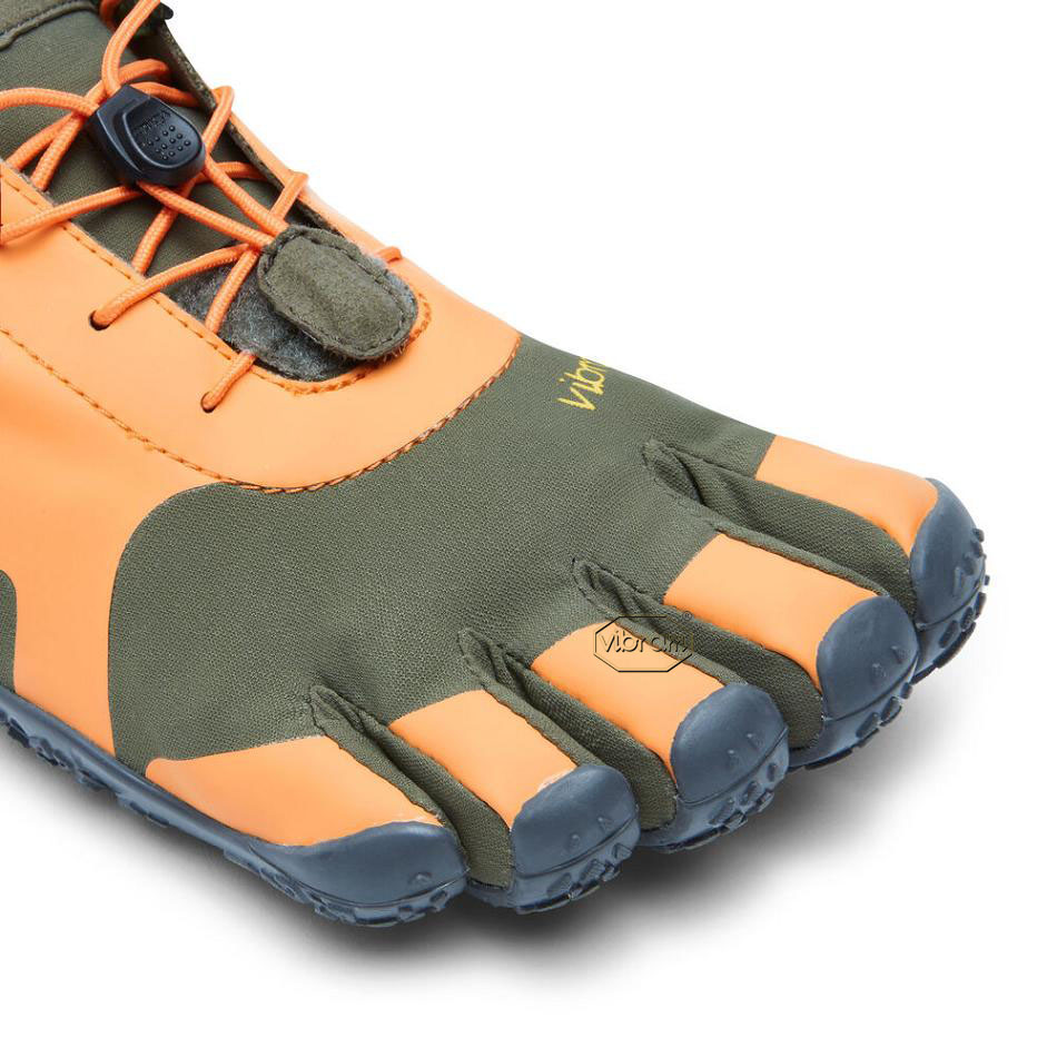 Men's Vibram V-Alpha Hiking Shoes Orange / Grey | CA_B88