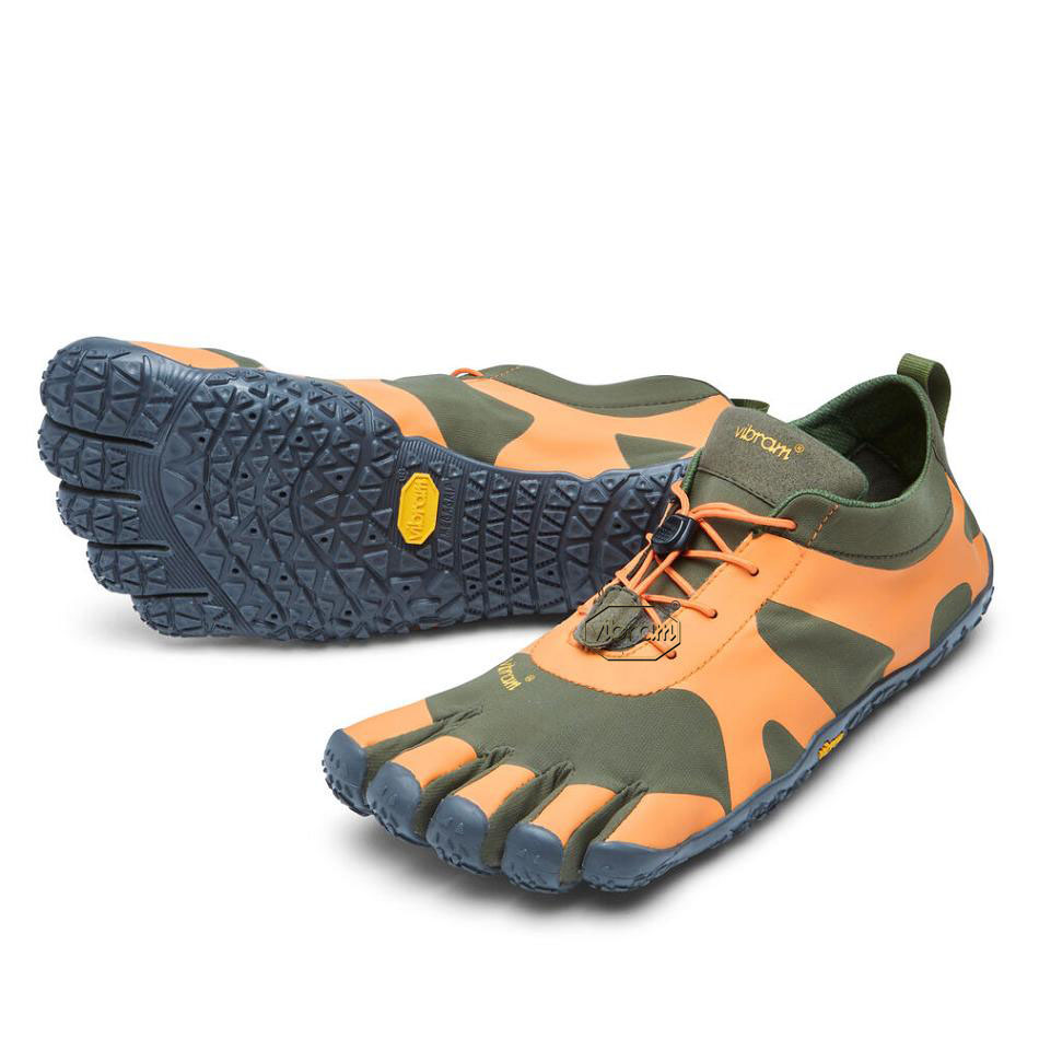 Men\'s Vibram V-Alpha Hiking Shoes Orange / Grey | CA_B88