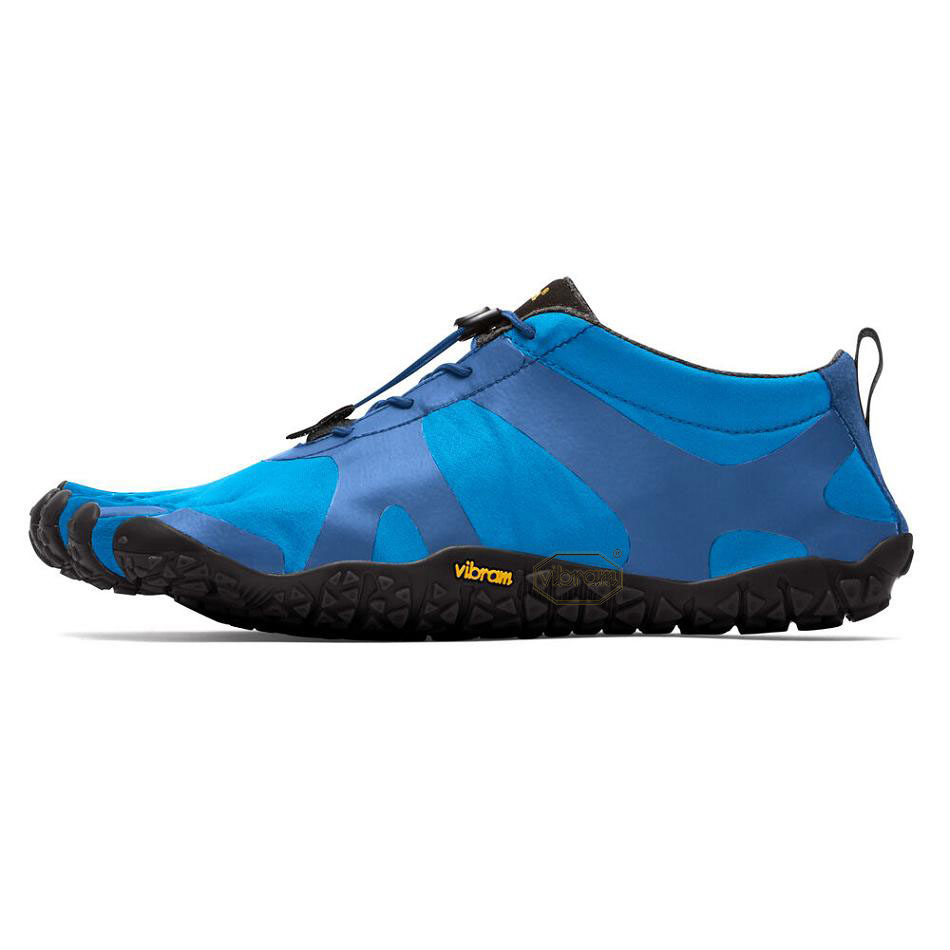 Men's Vibram V-Alpha Trail Running Shoes Blue / Black | CA_B70