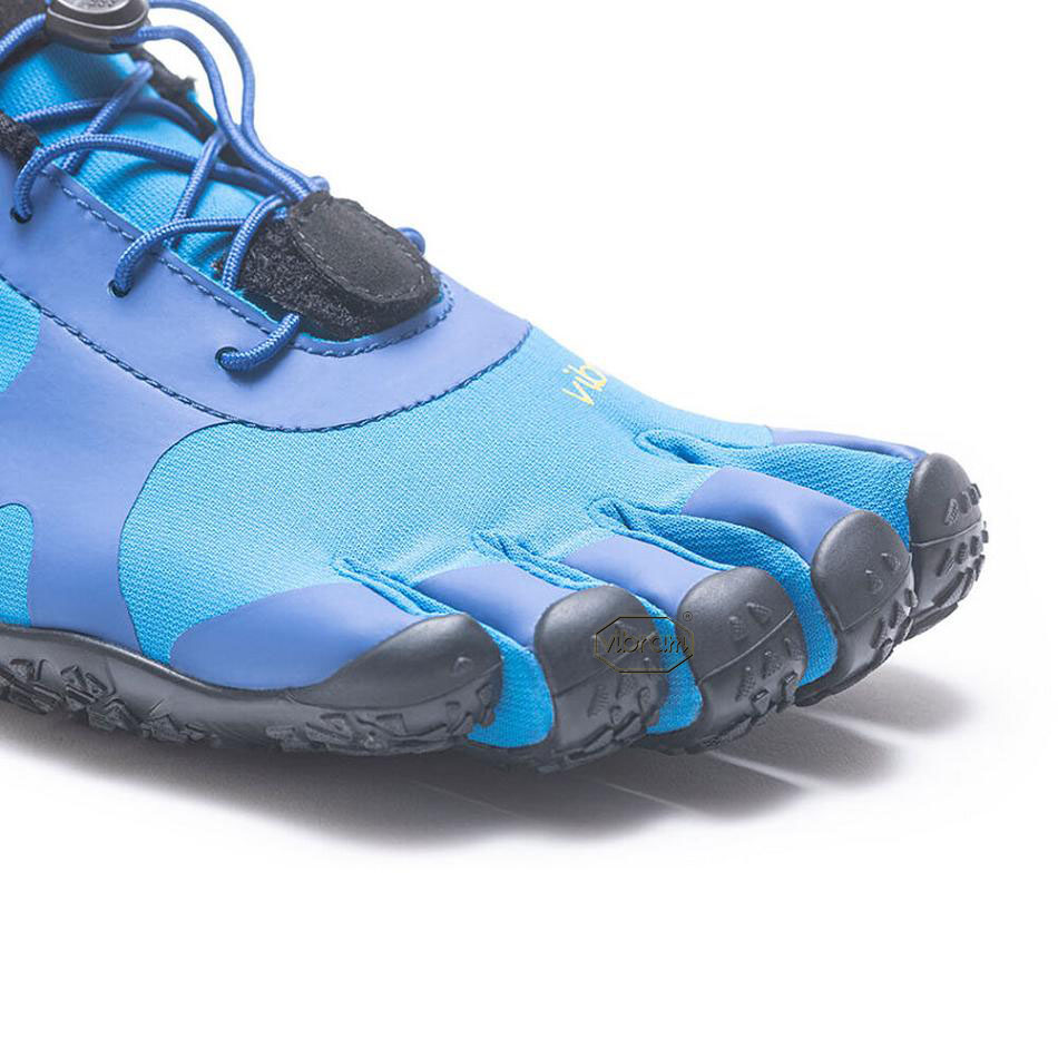 Men's Vibram V-Alpha Trail Running Shoes Blue / Black | CA_B70