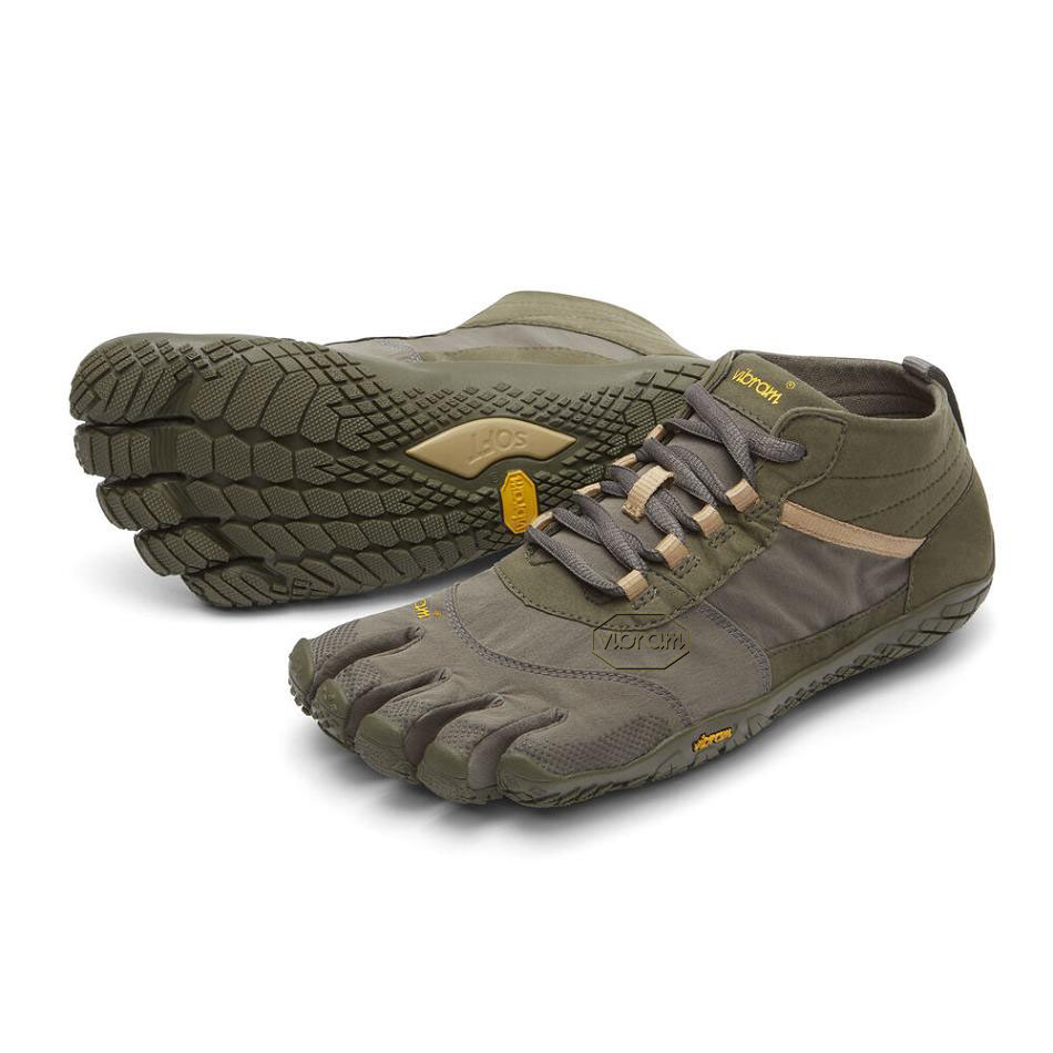 Men\'s Vibram V-Trek Casual Shoes Dark Grey | CA_R01