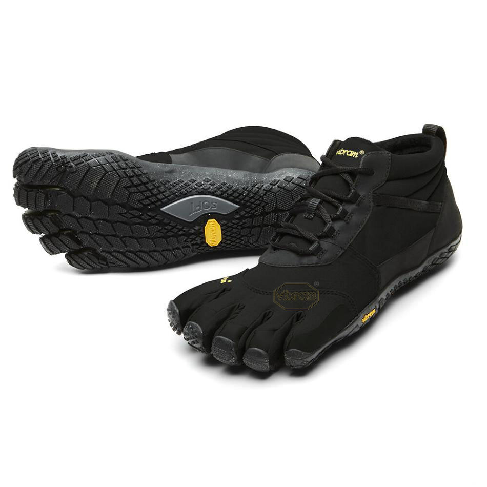 Men\'s Vibram V-Trek Insulated Hiking Shoes Black | CA_R22