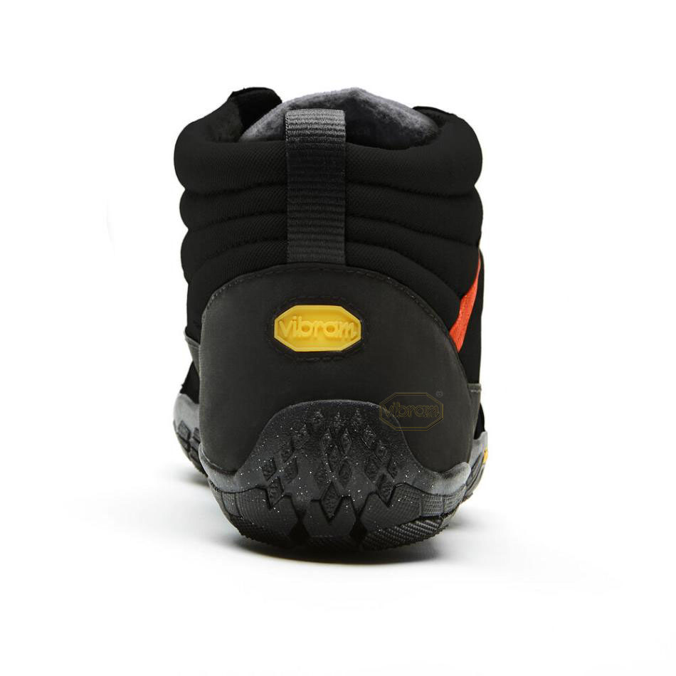 Men's Vibram V-Trek Insulated Hiking Shoes Black / Grey / Red | CA_V18