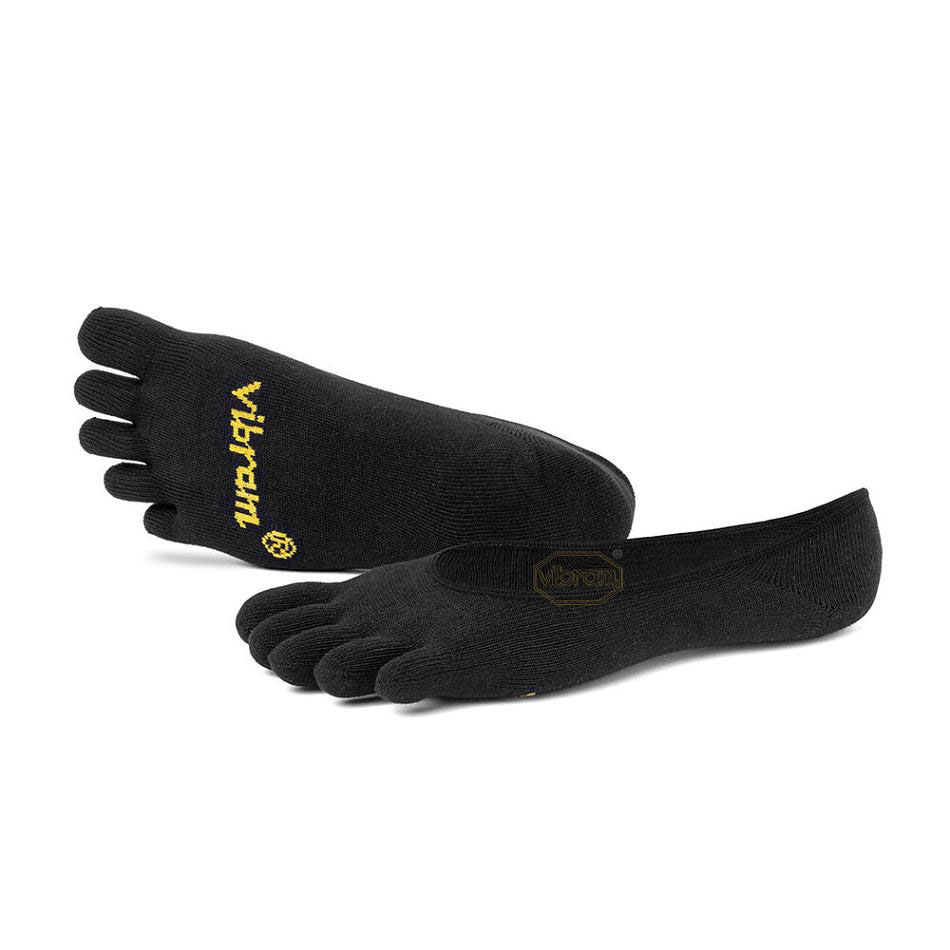 Women's Vibram 5TOE Ghost Socks Black | CA_Y06