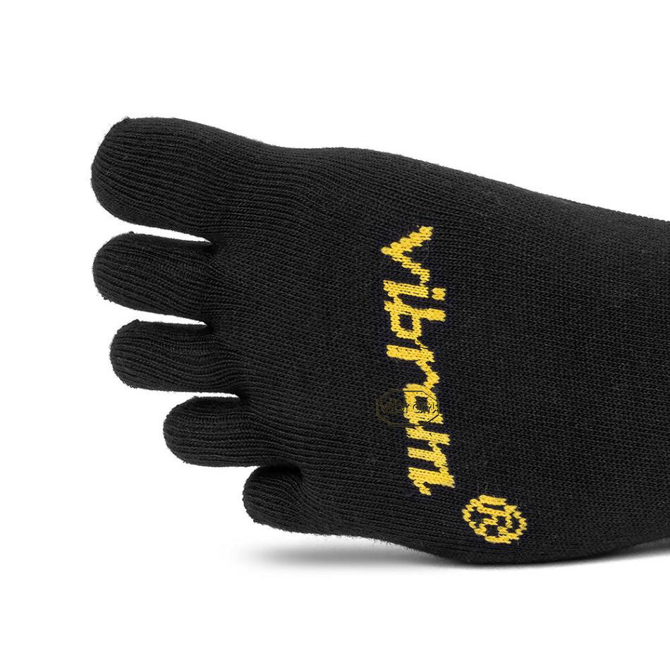 Women's Vibram 5TOE Ghost Socks Black | CA_Y06