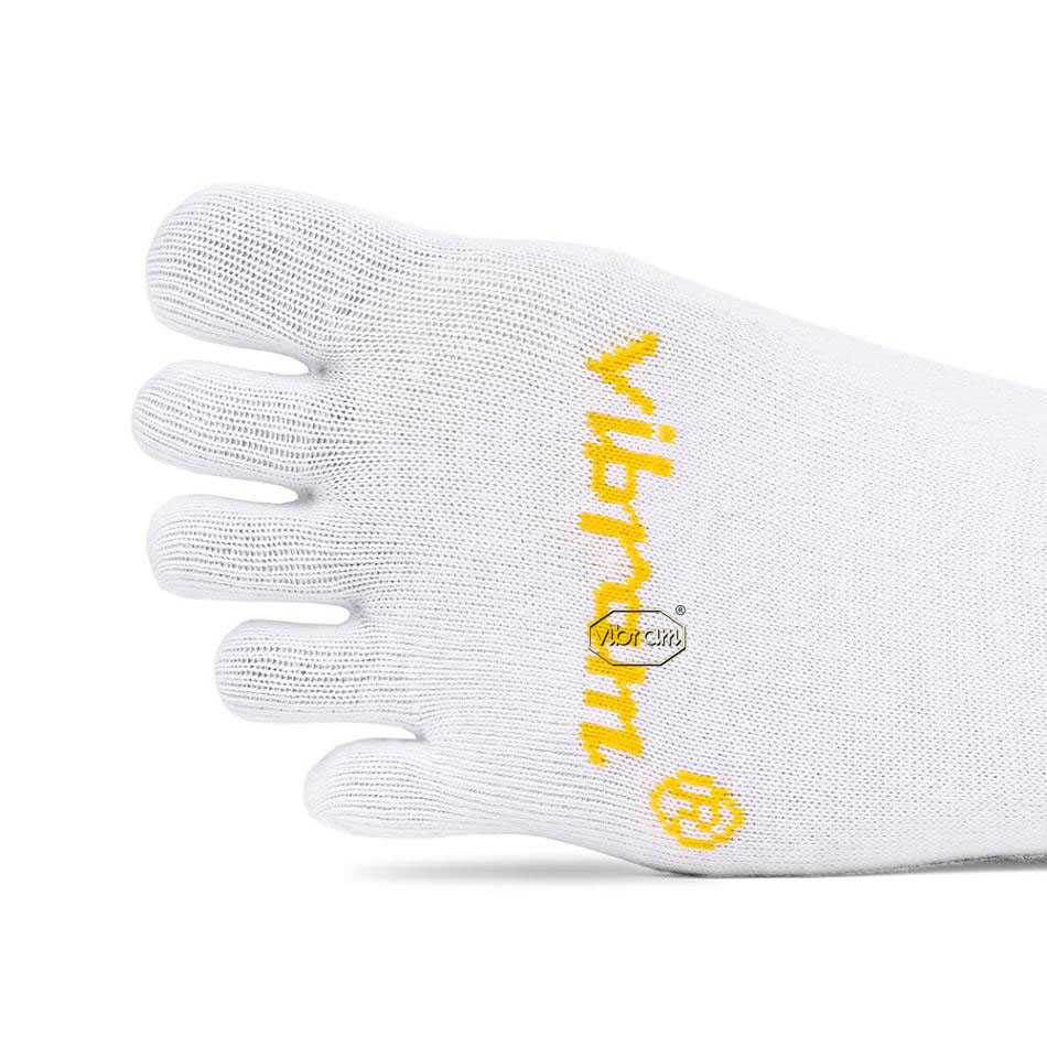 Women's Vibram 5TOE Ghost Socks White | CA_U73