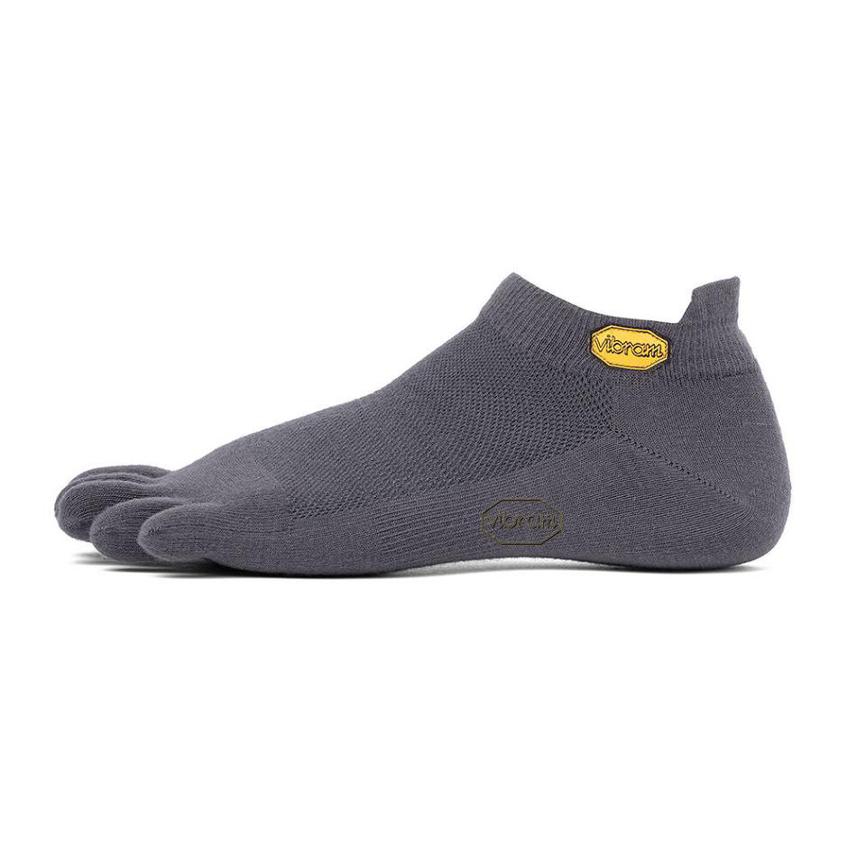 Women\'s Vibram 5TOE No Show Socks Dark Grey | CA_L86