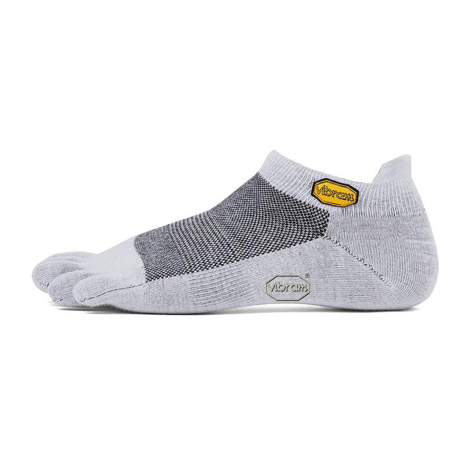 Women\'s Vibram 5TOE No Show Socks Light Grey | CA_J81