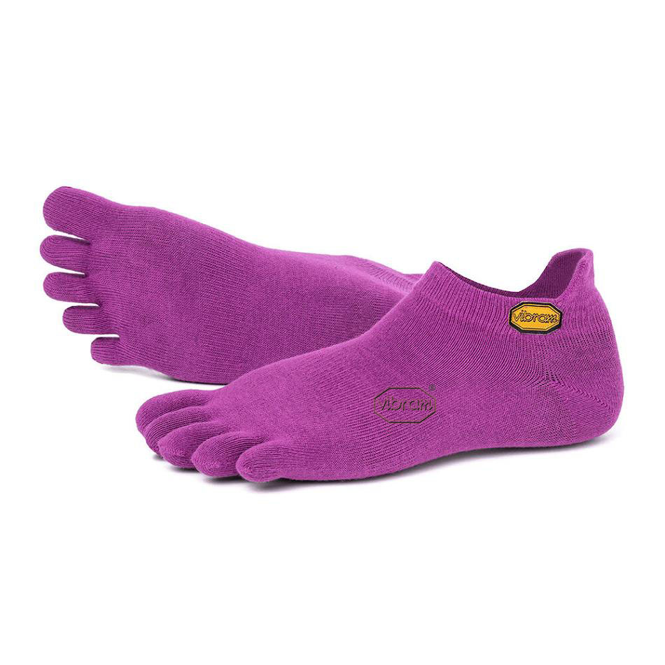 Women's Vibram 5TOE No Show Socks Purple | CA_L89