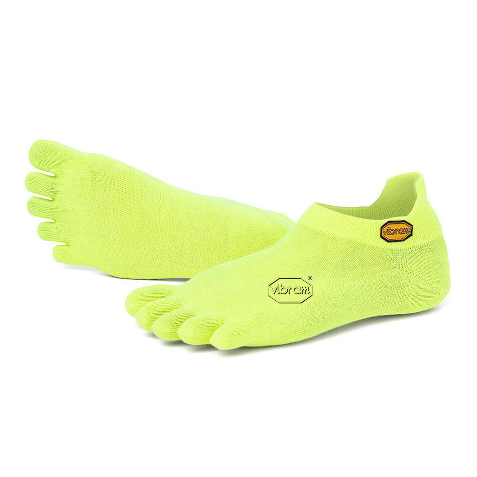 Women's Vibram 5TOE No Show Socks Yellow | CA_N17