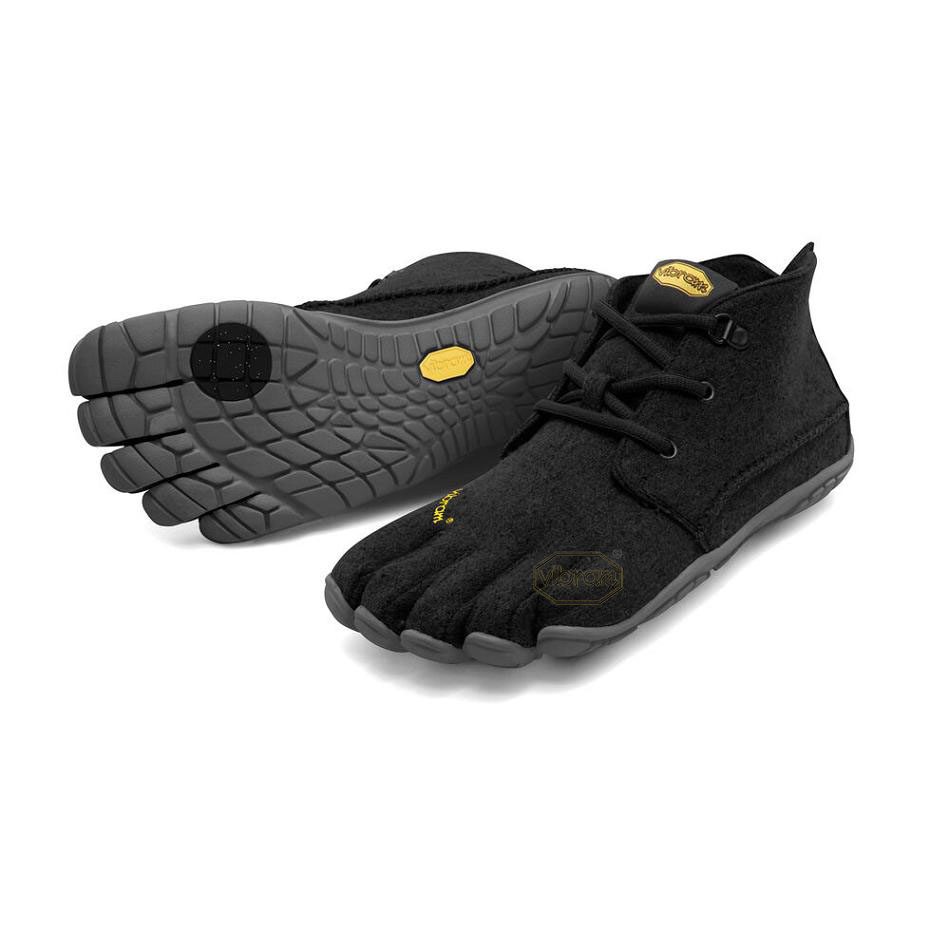 Women\'s Vibram CVT-Wool Hiking Shoes Black / Grey | CA_N95