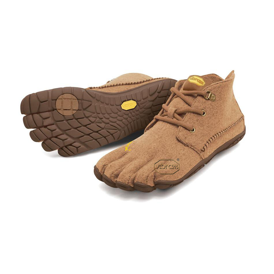 Women\'s Vibram CVT-Wool Hiking Shoes Brown | CA_D02