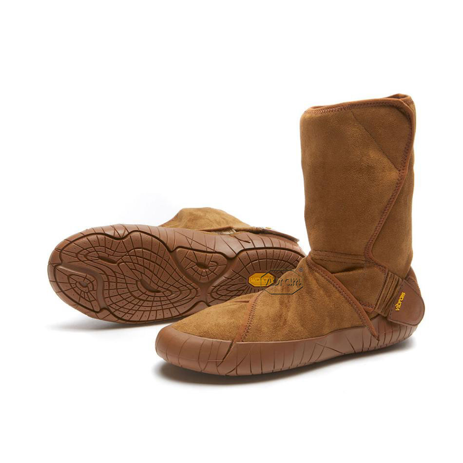 Women's Vibram Furoshiki Classic Shearling Mid Boots Brown | CA_U28