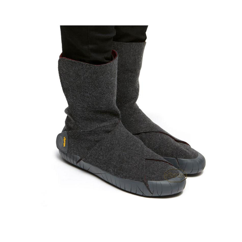 Women's Vibram Furoshiki Russian Felt Mid Boots Grey | CA_B40