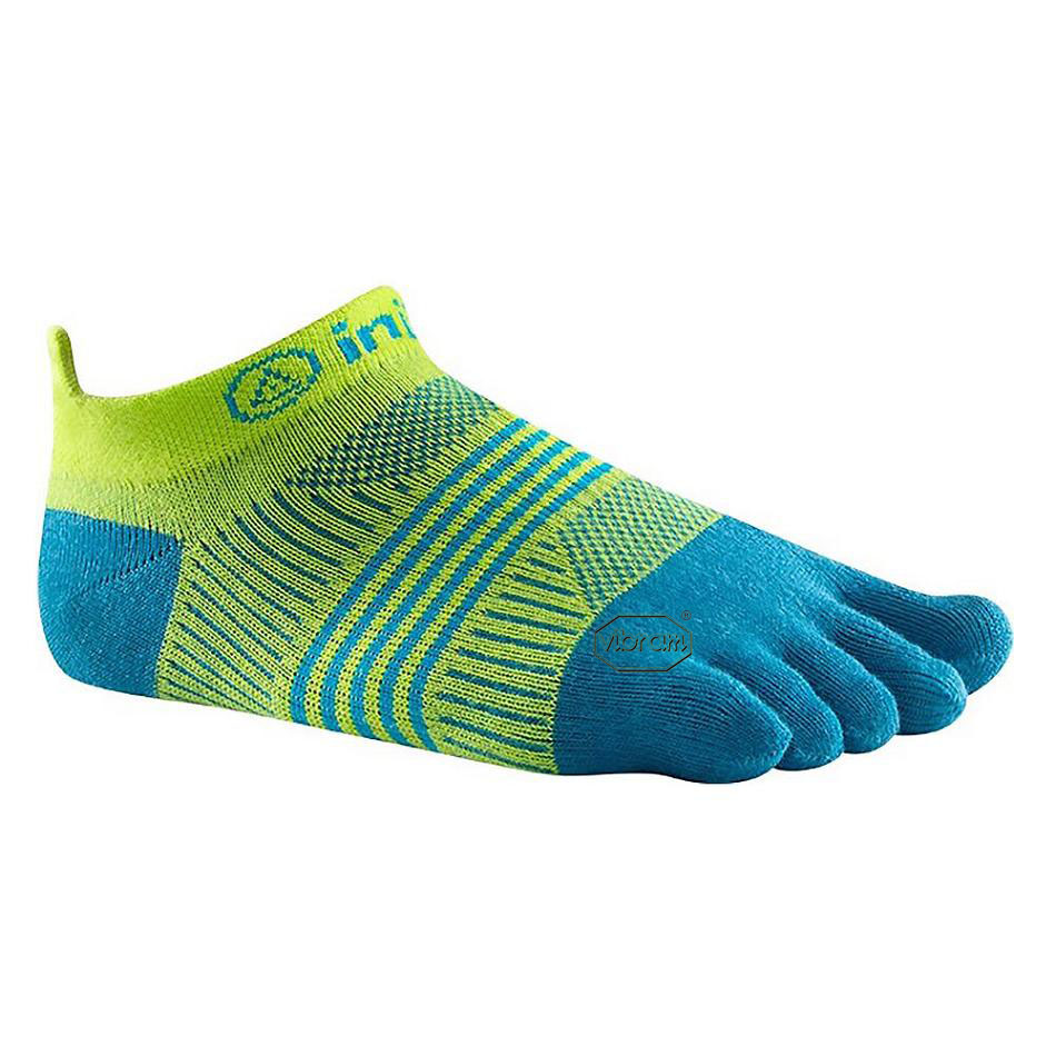 Women\'s Vibram Injinji W\'s Run Lightweight Socks Green / Turquoise | CA_F12