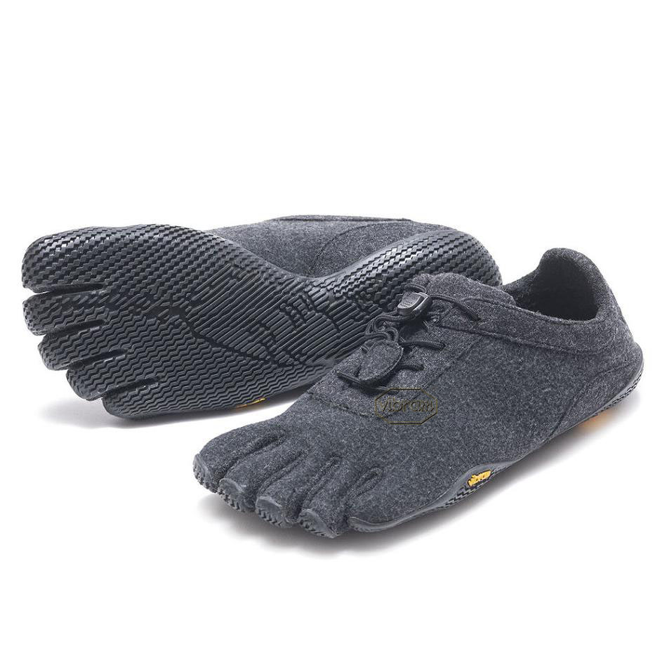 Women's Vibram KSO ECO Wool Casual Shoes Grey / Black | CA_H14