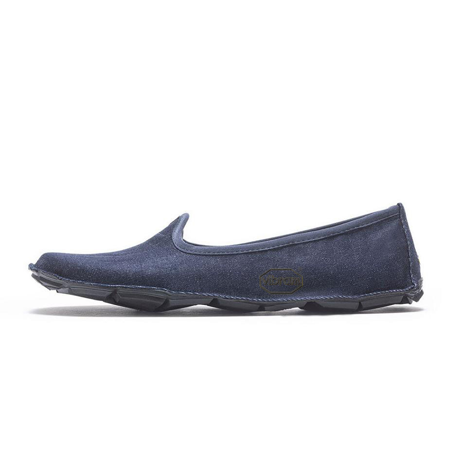 Women's Vibram One Quarter Canvas Shoes Blue | CA_E45