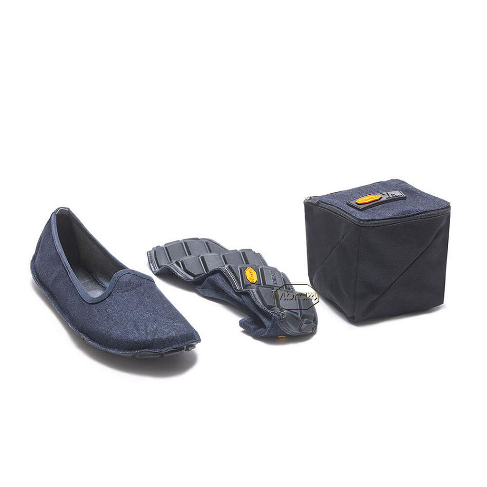 Women's Vibram One Quarter Canvas Shoes Blue | CA_E45