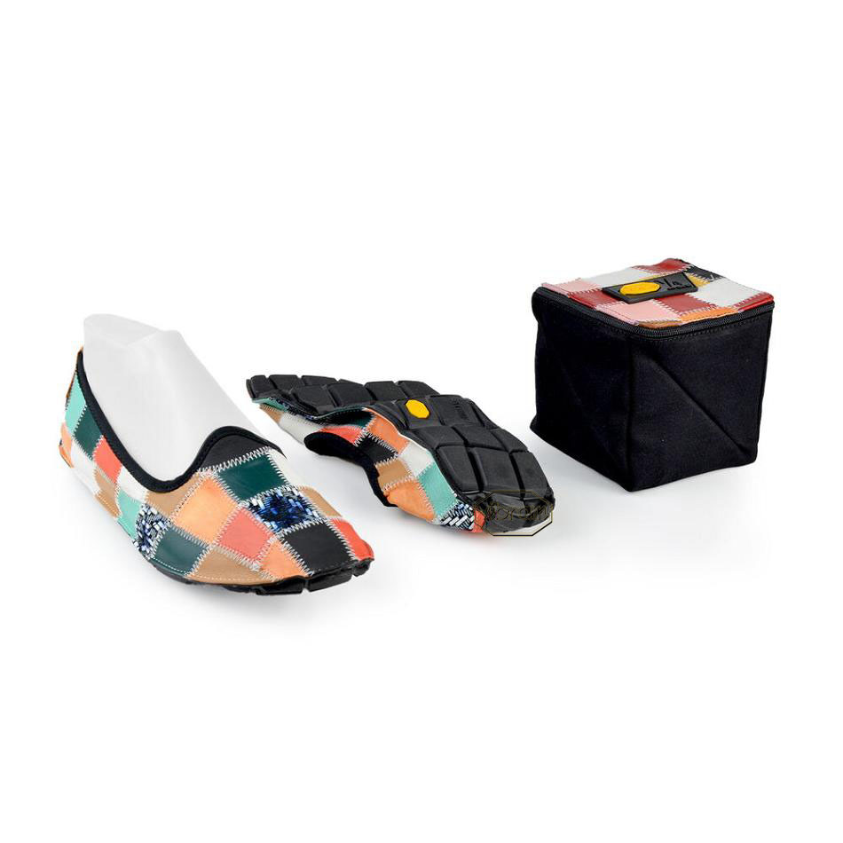 Women's Vibram One Quarter Recycled Leather Shoes Multicolor | CA_Q97