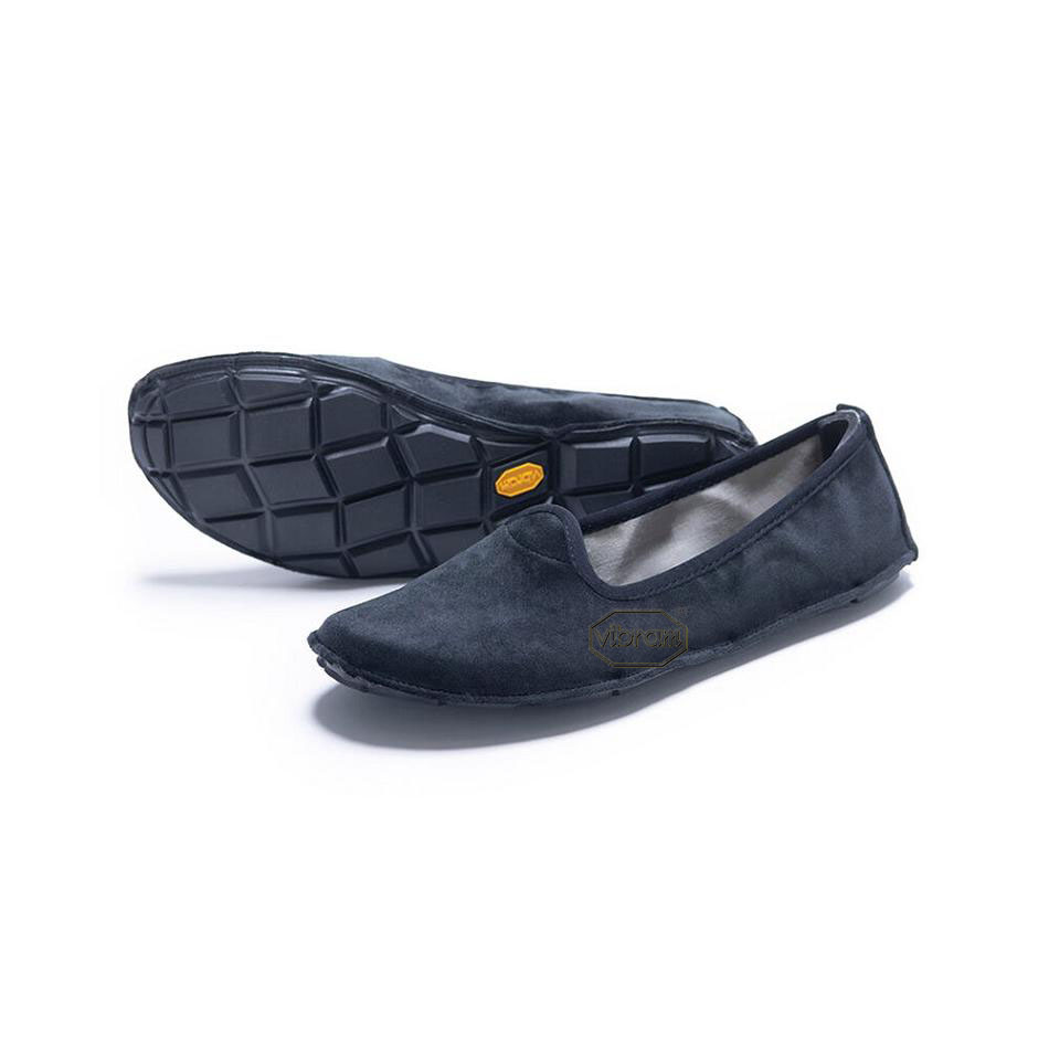 Women\'s Vibram One Quarter Velvet Shoes Black | CA_L17