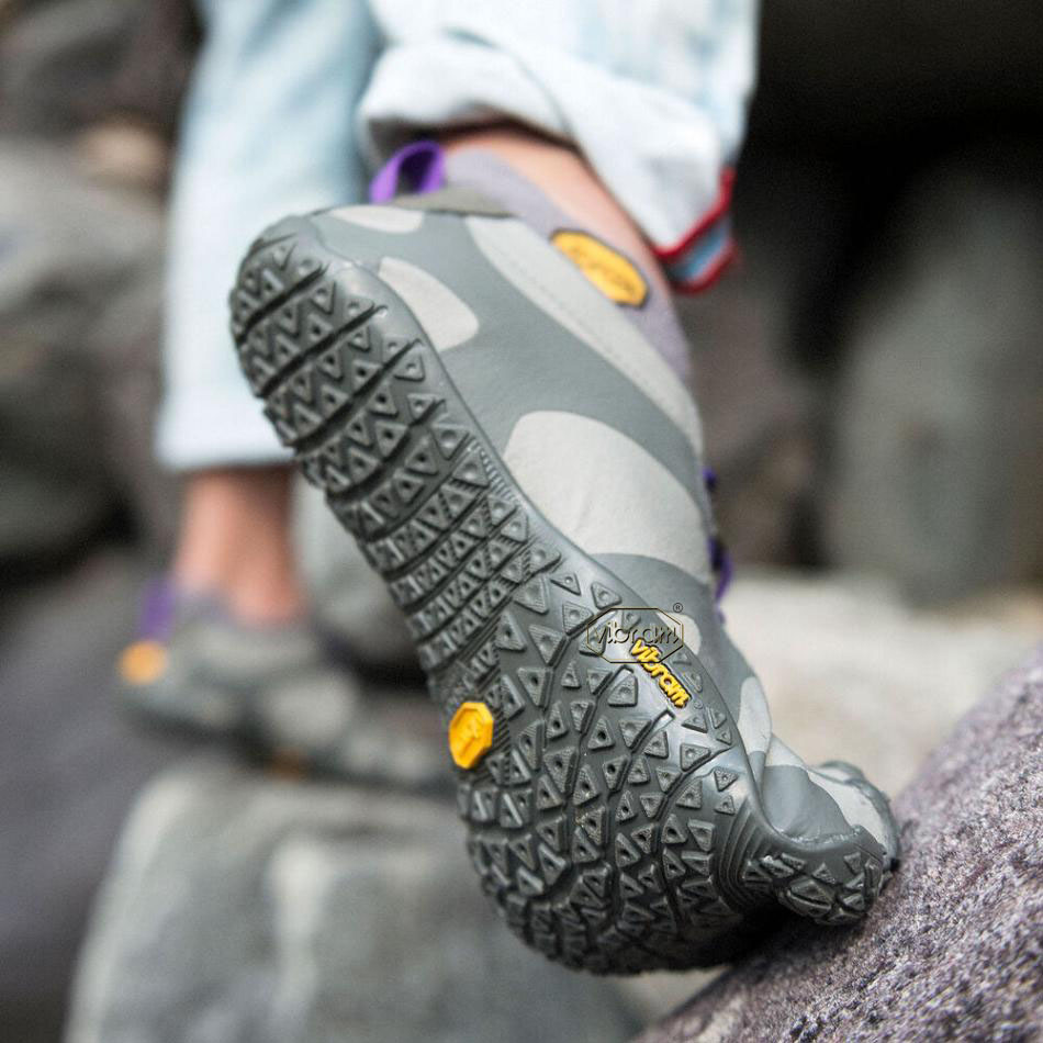 Women's Vibram V-Alpha Hiking Shoes Grey / Purple | CA_S31