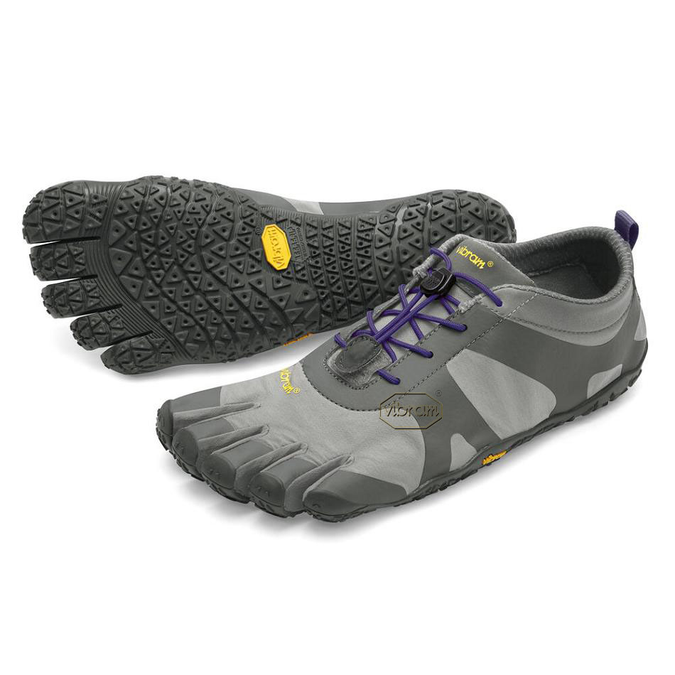 Women\'s Vibram V-Alpha Hiking Shoes Grey / Purple | CA_S31