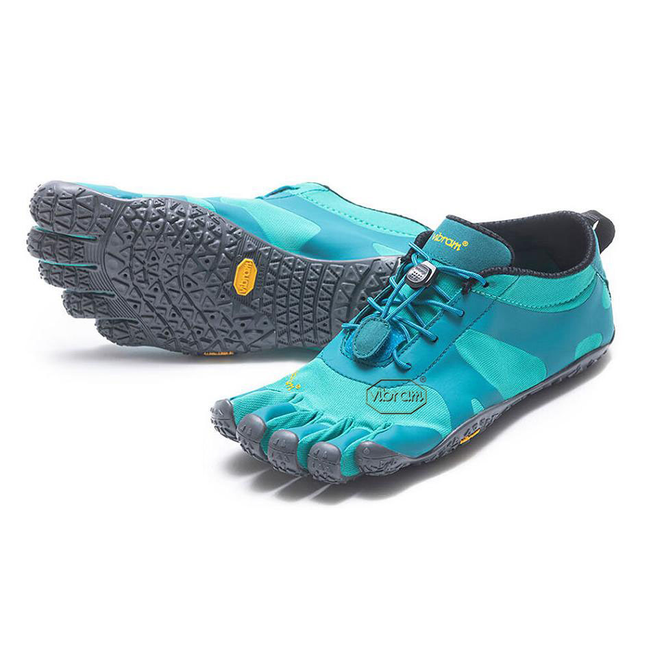 Women\'s Vibram V-Alpha Hiking Shoes Turquoise / Blue | CA_M21