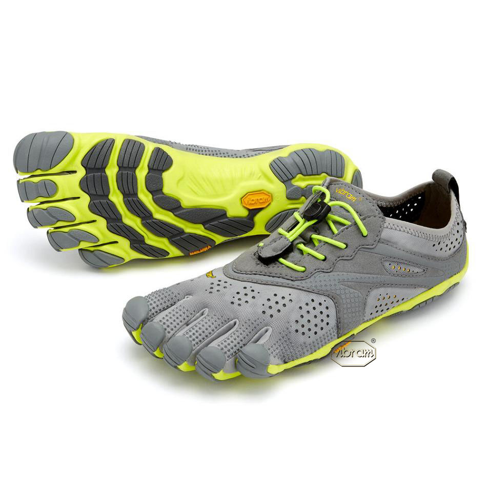 Women\'s Vibram V-Run Running Shoes Grey / Yellow | CA_M66