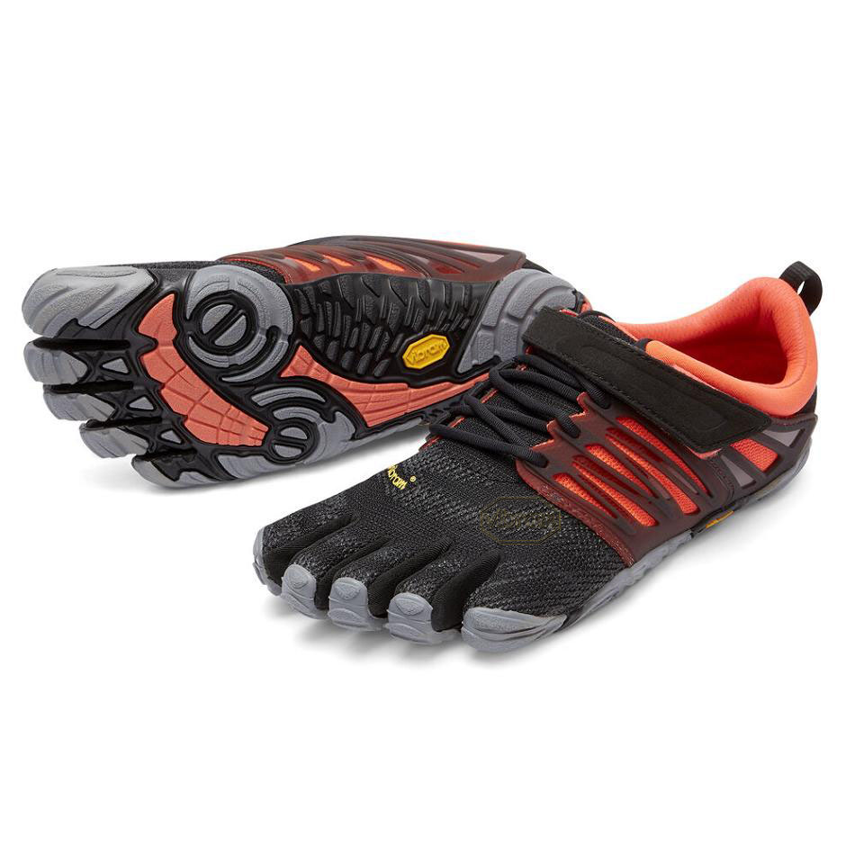 Women\'s Vibram V-Train Training Shoes Black / Coral / Grey | CA_V66