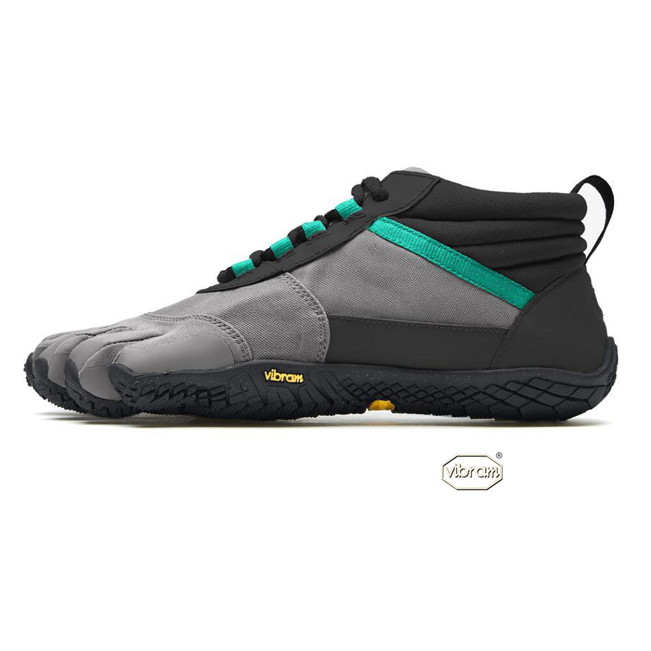 Women's Vibram V-Trek Insulated Casual Shoes Black / Grey / Green | CA_R49