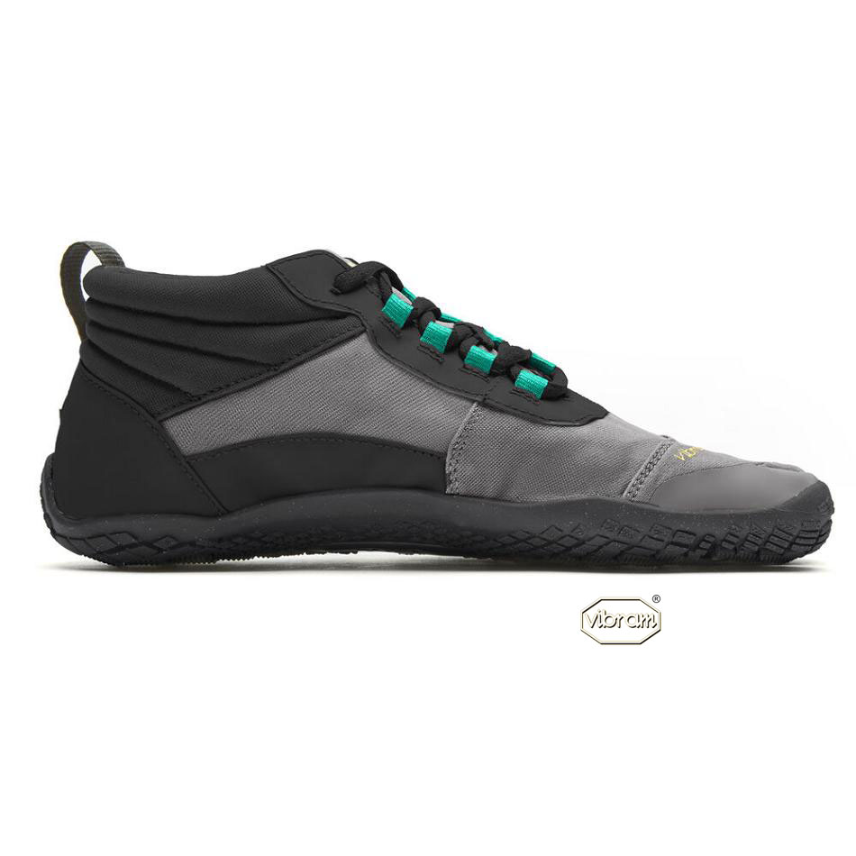 Women's Vibram V-Trek Insulated Casual Shoes Black / Grey / Green | CA_R49