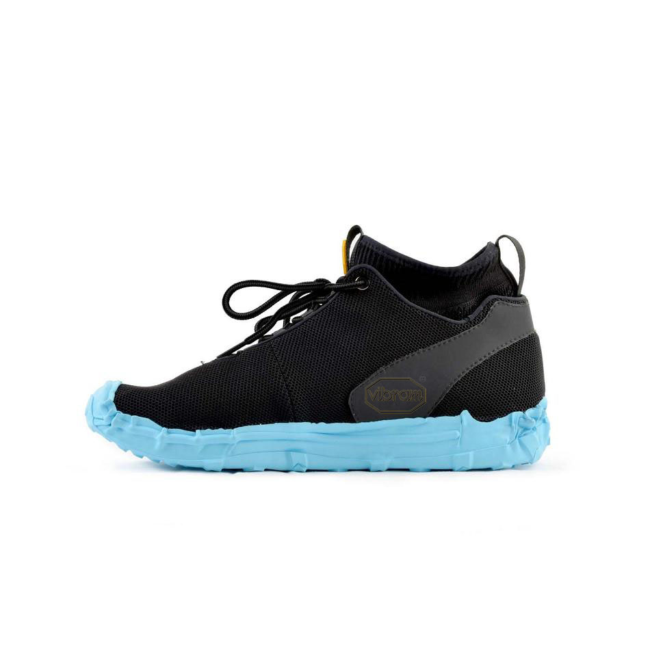 Women's Vibram WRAP TECH Blue Shoes Black / Blue | CA_C44