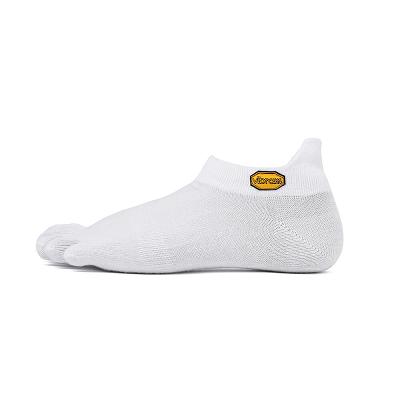 Men's Vibram 5TOE No Show Socks White | CA_G10